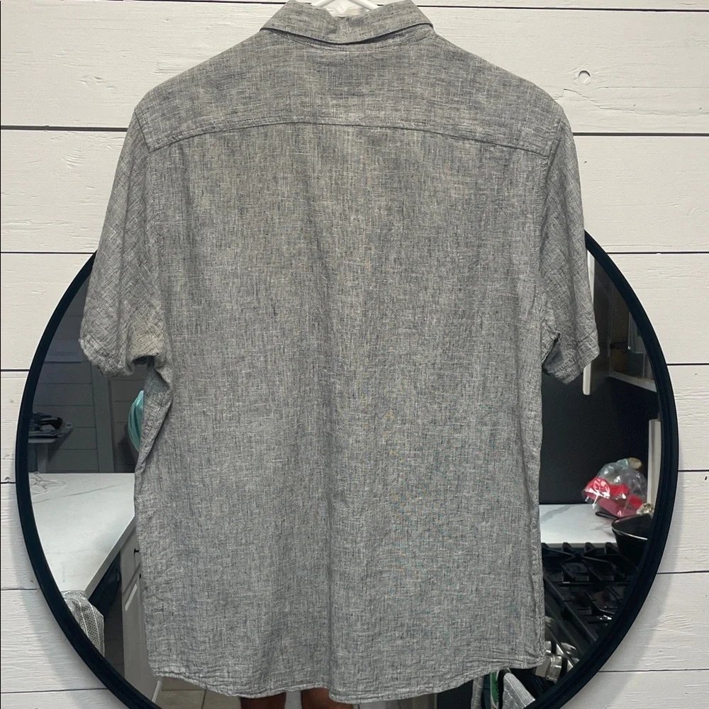 RVCA Men’s Short Sleeve Button-Down Oxford Shirt | Size Large | Slim Fit - Picture 4 of 4